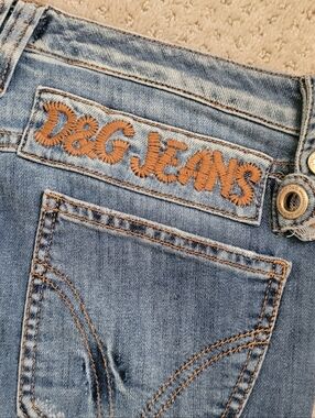 Vintage Dolce & Gabbana Y2K Low Rise Skinny Ankle Zipper Jeans Size 26